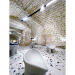 Arcana Stracciatella-R Nacar 80x80 cm gresie aspect terrazzo, rectificata, finisaj mat - imagine 4