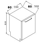Masina de Spalat Vase Incorporabila DWA 60FI - imagine 3