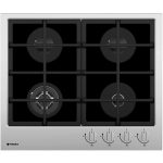 Plita Gaz 60CF 470 Inox si Sticla Neagra