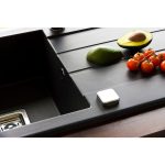 Chiuveta granit Pyramis ARKADIA SQ 78x48 1 1/2B 1D Negru - imagine 5