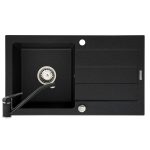 Set chiuveta granit MAIDSINKS Pyramis Senar & baterie MINUET - Black