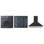 Set Rustic Style Black