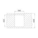 Chiuveta granit Pyramis RADA 1B 40,5x48,5 Snow - imagine 3
