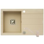 Set Pyramis chiuveta ARKADIA 1B 1D SQ si baterie MINUET Beige