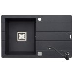 Set Pyramis chiuveta ARKADIA 1B 1D SQ si baterie MINUET Black