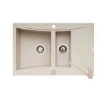 Set Pyramis chiuveta SOFTLINE 1 1/2B 1D si baterie MINUET Beige