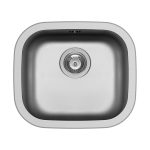 Chiuveta Inox KIBA SQUARE 46,5x40,5 1B SM Ø92mm