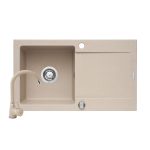 Set chiuveta granit LOTUS & baterie Bello - Beige