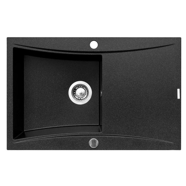 Chiuveta Pyragranite SOFTLINE 1B1D 79x51 Black