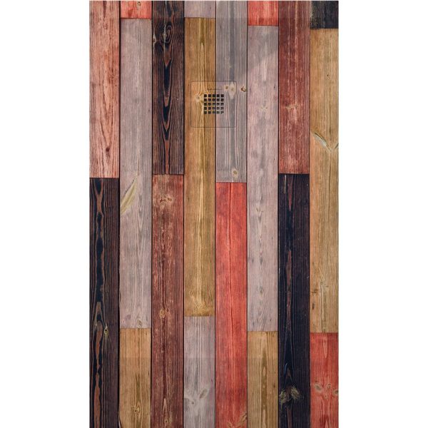 3D Wood Caucasus cadita dus 70x110 cm, compozit, sifon inclus