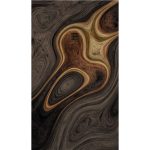 3D Wood Ebony cadita dus 70x110 cm, compozit, sifon inclus