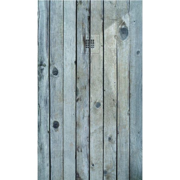 3D Wood Grey Rustic cadita dus 70x110 cm, compozit, sifon inclus