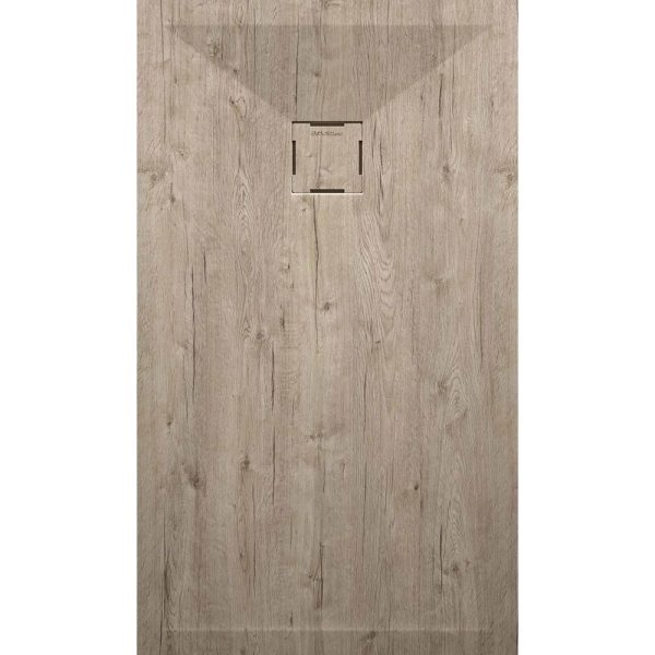 3D Wood Nature cadita dus 70x90 cm, compozit, sifon inclus