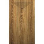 3D Wood Oak cadita dus 70x90 cm, compozit, sifon inclus