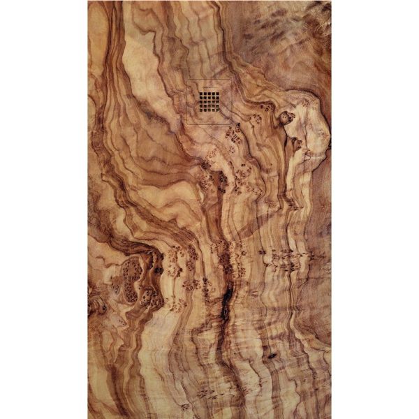 3D Wood Olive 01 cadita dus 70x90 cm, compozit, sifon inclus