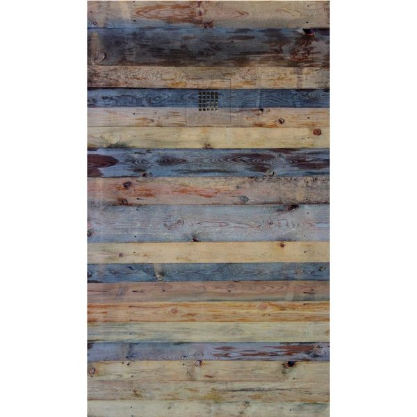 3D Wood Recycled Wood cadita dus 70x110 cm, compozit, sifon inclus