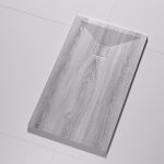 3D Wood Vintage cadita dus 70x80 cm, compozit, sifon inclus - imagine 2
