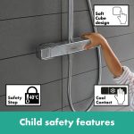 Hansgrohe Croma E 280 coloana de dus cu baterie termostatata, crom - imagine 4