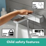 Hansgrohe Croma E 280 coloana de dus cu baterie termostatata, crom - imagine 3
