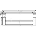 Hansgrohe AddStoris suport prosop dublu 65 cm alb mat - imagine 2