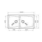 Chiuveta Granit Caldera 100x51 1 3/4B Metal Grafit - imagine 2