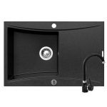 Set Pyramis chiuveta SOFTLINE 1B 1D si baterie Bello Black