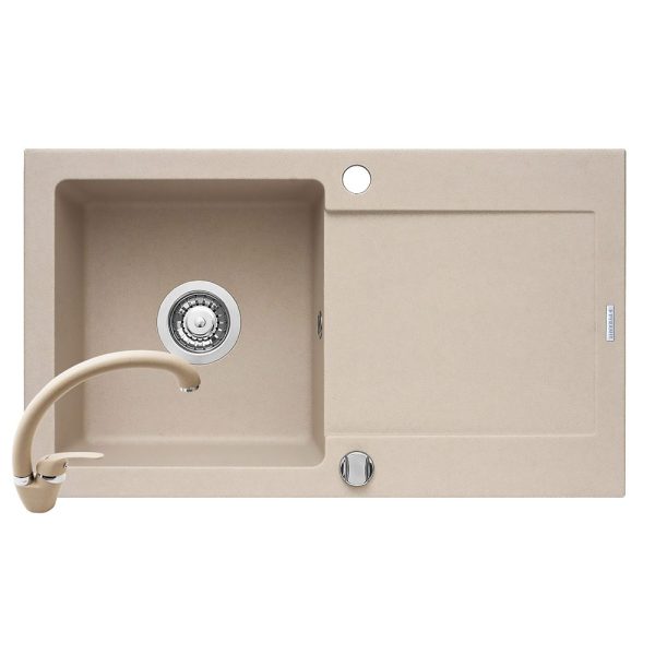 Set chiuveta granit LOTUS & baterie OSSIA - Beige