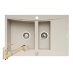 Set chiuveta granit SOFTLINE & baterie FIDO - Bej