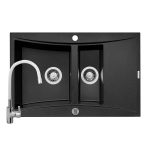 Set chiuveta granit SOFTLINE & baterie FLESSI - Negru & Alb