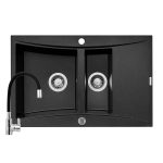 Set chiuveta granit SOFTLINE & baterie FLESSI - Negru