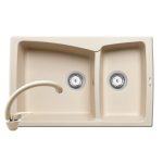 Set chiuveta compozit DELIA & baterie OSSIA - Bej