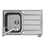 Set chiuveta inox ATHENA 79x50 1B1D LN & baterie FIDO crom