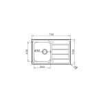 Set chiuveta inox ATHENA 79x50 1B1D LN & baterie FIDO crom - imagine 2