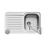 Set chiuveta inox SPACE MINI DR LN & baterie FIDO crom