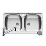 Set chiuveta inox E78 LN & baterie FIDO crom