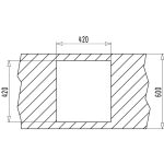 Chiuveta Inox Pyramis INSET 1B SM - imagine 3