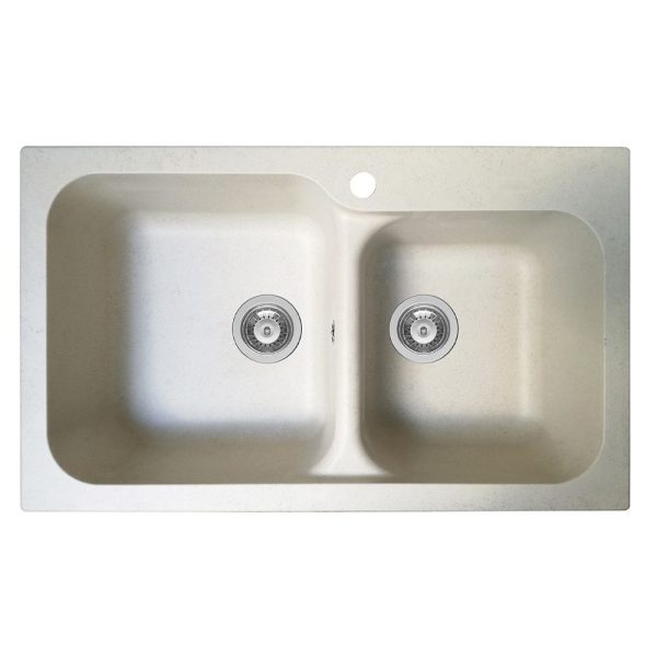 Chiuveta soft compozit Pyramis Twin DUROTHEK 1&3/4B