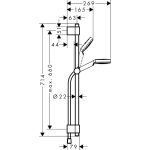 Hansgrohe Crometta Vario set dus cu bara 72 cm, crom - imagine 5