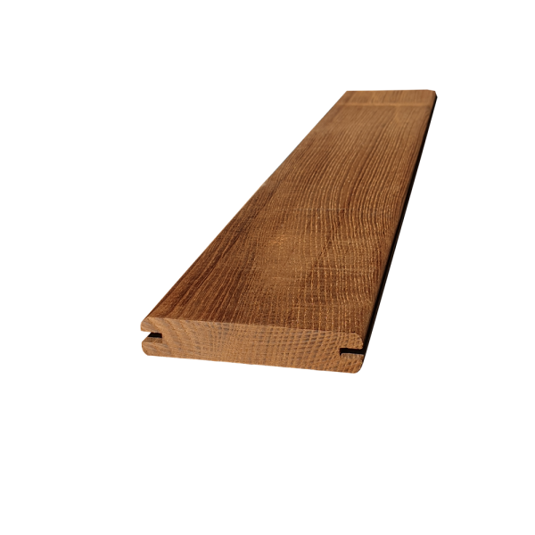 Deck frasin termotratat 21x100x1000 mm, intreg, finisaj neted, montaj cu cleme ascunse