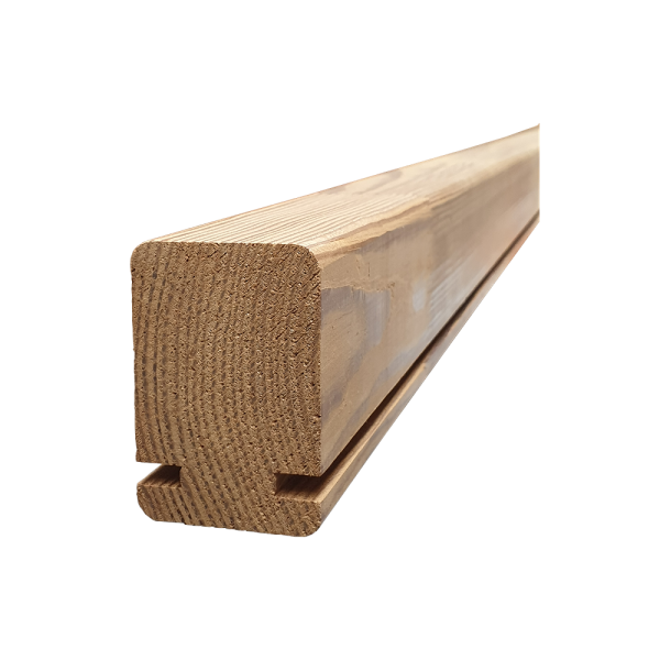 Lambriu pin termotratat 42x62x2500 mm, imbinat in dinti, finisaj neted, montaj cu profil conector