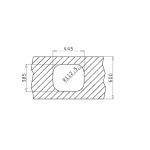 Chiuveta Inox KIBA SQUARE 46,5x40,5 1B SM Ø60mm - imagine 3