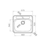 Chiuveta Inox ATRIA 57,5x50,5 1B SM - imagine 2