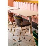 Arcana Stracciatella-R Nacar 80x80 cm gresie aspect terrazzo, rectificata, finisaj mat - imagine 5