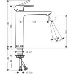 Hansgrohe Vernis Blend 190 baterie lavoar fara ventil, crom - imagine 2