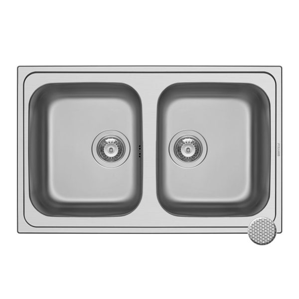 Chiuveta Inox ATHENA 79x50 2B LN