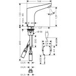 Hansgrohe Raindance S 240 PowderRain palarie dus 1 functie cu brat perete, crom - imagine 7