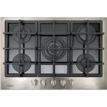 Plita Gaz 75CF 507 Inox si Sticla Neagra