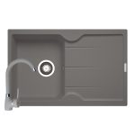 Set chiuveta granit PORTOS & baterie BELLO - Grey