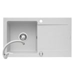 Set chiuveta granit LOTUS & baterie OSSIA - White