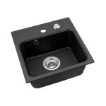Chiuveta granit Pyramis MINI CAMEA 1B 40x40 Black - imagine 2